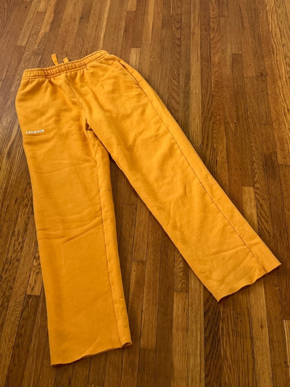 Erewhon Marigold Yellow Straight Leg Cotton Sweatpants - Unisex Small